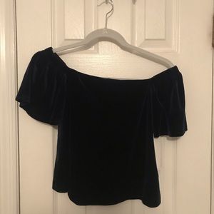 velvet off the shoulder